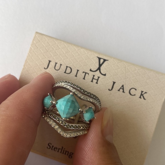 NWT Judith Jack Set of 3 Stackable Rings - Picture 2 of 7